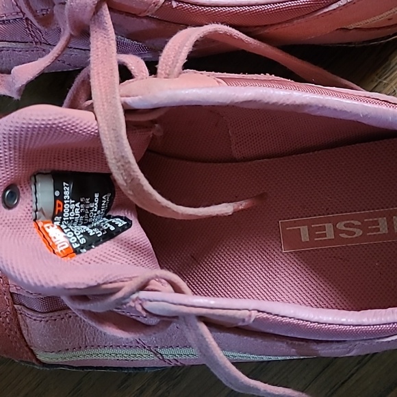 Vintage Y2K Diesel Women's Kimura Lace Up Leather Sneakers Pink Size 8 AWESOME! - Picture 7 of 8